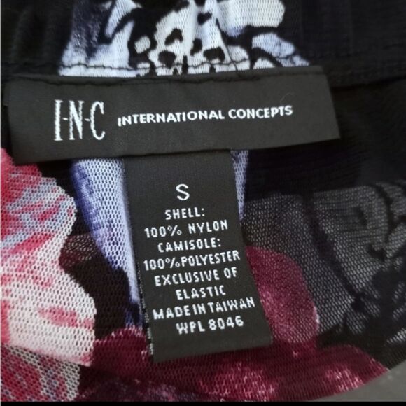 I.N.C BLACK SHEER FLORAL OFF-THE-SHOULDER BLOUSE SZ.S EUC - Picture 4 of 5